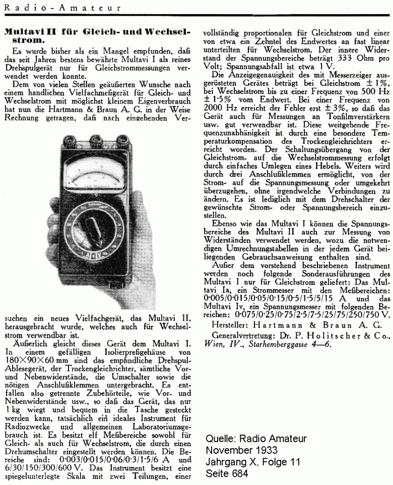 Multavi II, Produktblatt 02