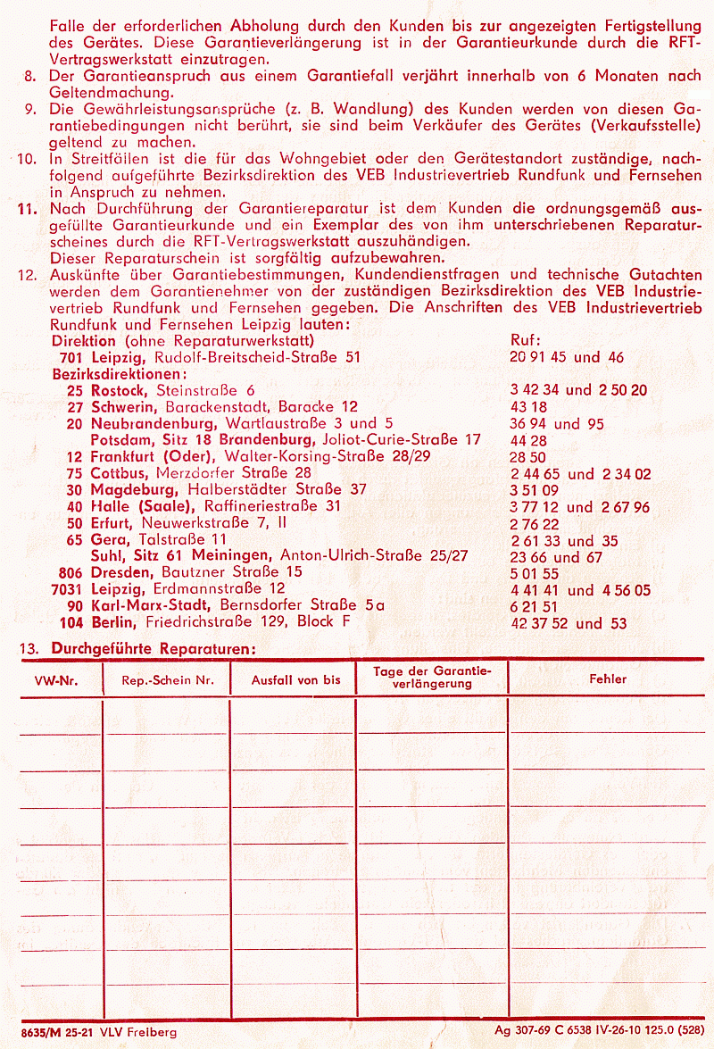 6000, 2695224, Garantie 004