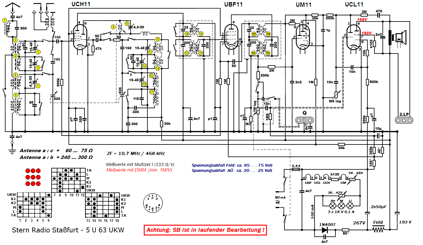 SB: 5U63UKW, nur 220V, 1953