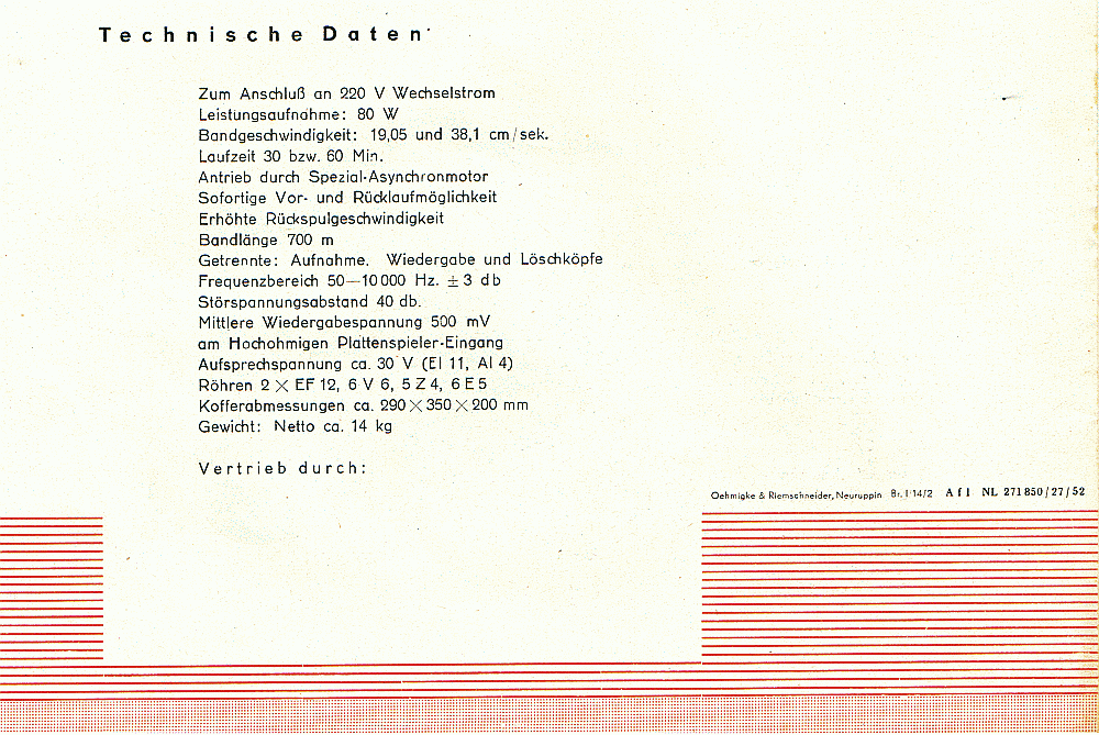 Werbung 1952, Dimafon 19/38, 004