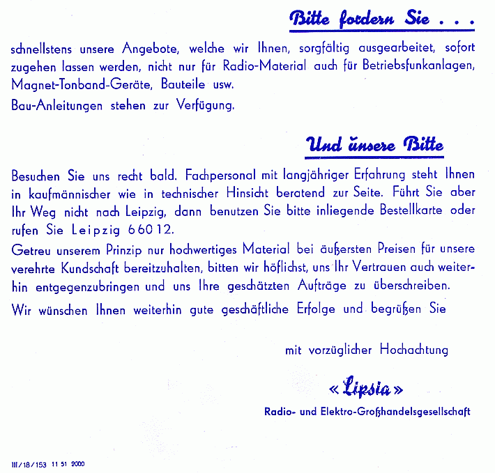 Lipsia Fachgroßhandlung, Werbung 004