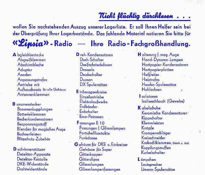 Lipsia Fachgroßhandlung, Werbung 005