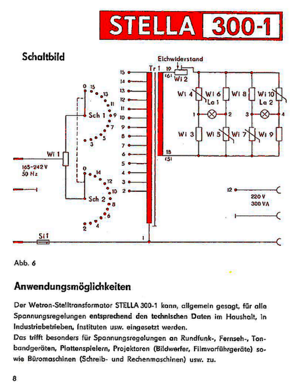 Schaltplan Wetron 300-1