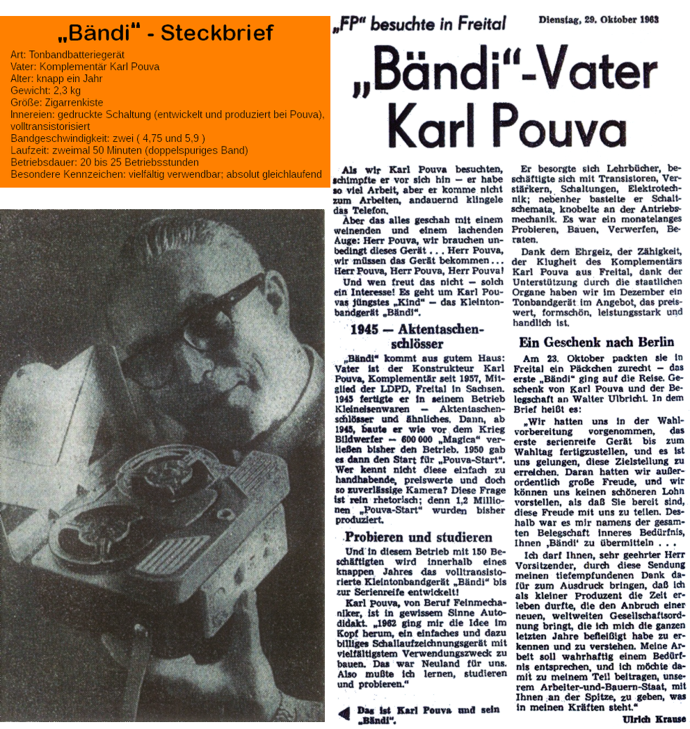 Bericht 04, BÄNDI Nullseriengerät, FP, 29.10.1963