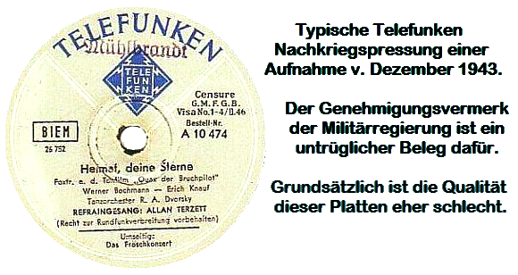 Nachkriegs-TFK, meist schlecht