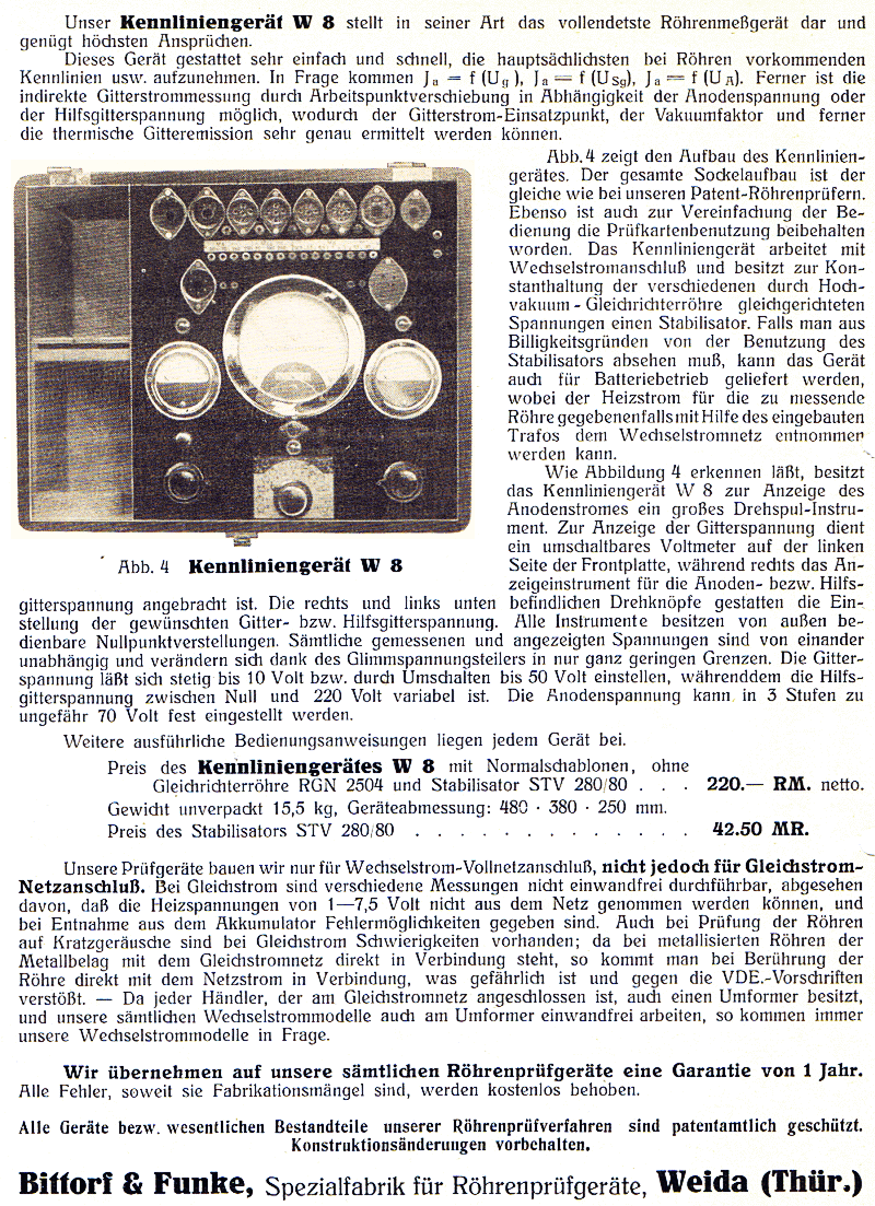 W 3 - W8, Werbefaltblatt 1-04