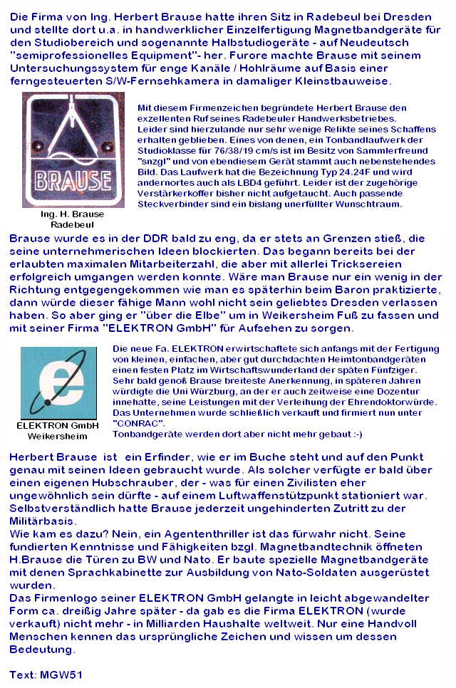 Fa. H. Brause / Elektron