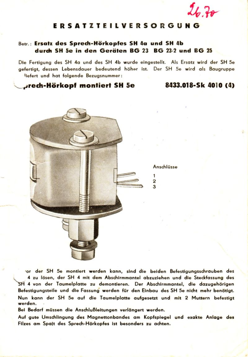 TI 65, Kombikopf SH 5e, 001