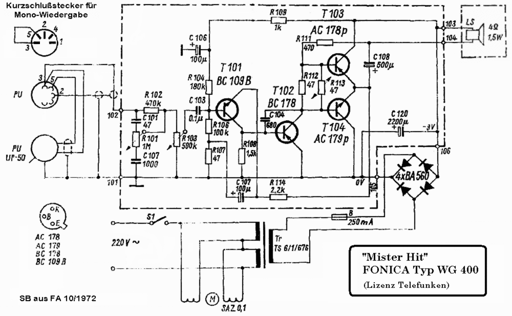 FONICA, WG400 SB, (Mister Hit)