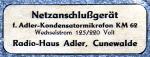 ADLER, KM 62, Netzanschlußgerät Typ II, 001