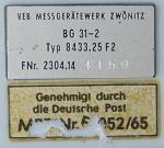 Typschild mit Fertigungsnummer Typschild mit Fertigungsnummer